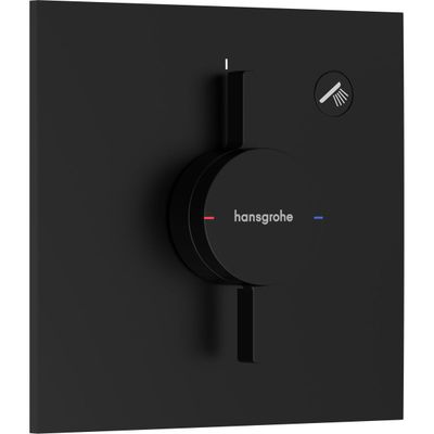 Set de finition pour mitigeur mécanique encastré Hansgrohe DuoTurn E avec 1 fonction en noir mat