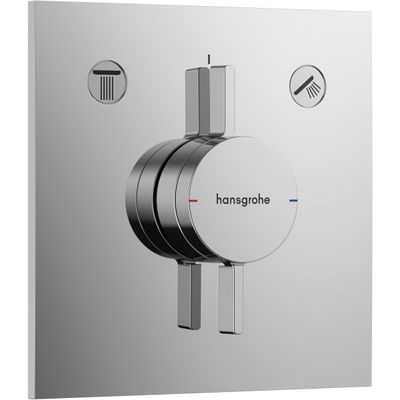 Set de finition pour mitigeur mécanique encastré Hansgrohe DuoTurn E avec 2 fonctions