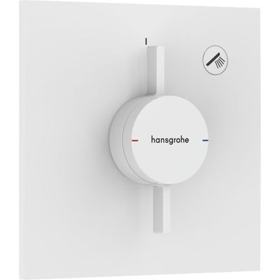 Set de finition pour mitigeur mécanique encastré Hansgrohe DuoTurn E avec 1 fonction en blanc mat
