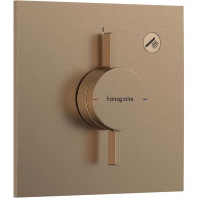 Set de finition pour mitigeur mécanique encastré Hansgrohe DuoTurn E avec 1 fonction en bronze brossé