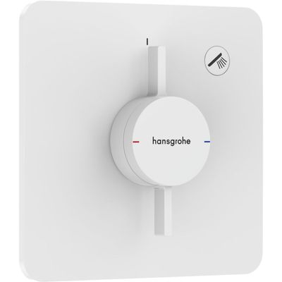 Set de finition pour mitigeur mécanique encastré Hansgrohe DuoTurn Q avec 1 fonction en blanc mat