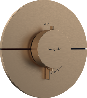 Set de finition pour mitigeur thermostatique encastré Hansgrohe ShowerSelect Comfort S en bronze brossé
