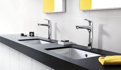 Mitigeur de lavabo Hansgrohe Focus 190 EcoSmart en laiton chromé avec tirette et vidage