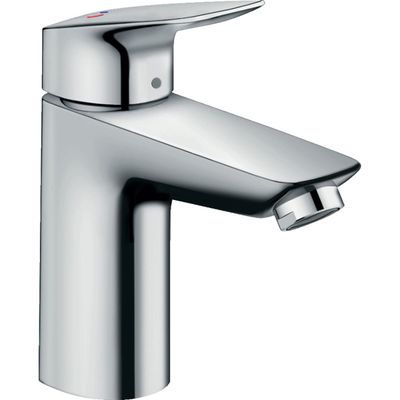 Mitigeur de lavabo Hansgrohe Logis 100 CoolStart en laiton chromé avec tirette et vidage