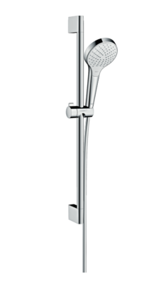 Barre de douche Hansgrohe avec douchette à main Croma Select S EcoSmart 3 jets et flexible Comfortflex
