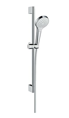 Barre de douche Hansgrohe avec douchette à main Croma Select S EcoSmart 3 jets et flexible Comfortflex